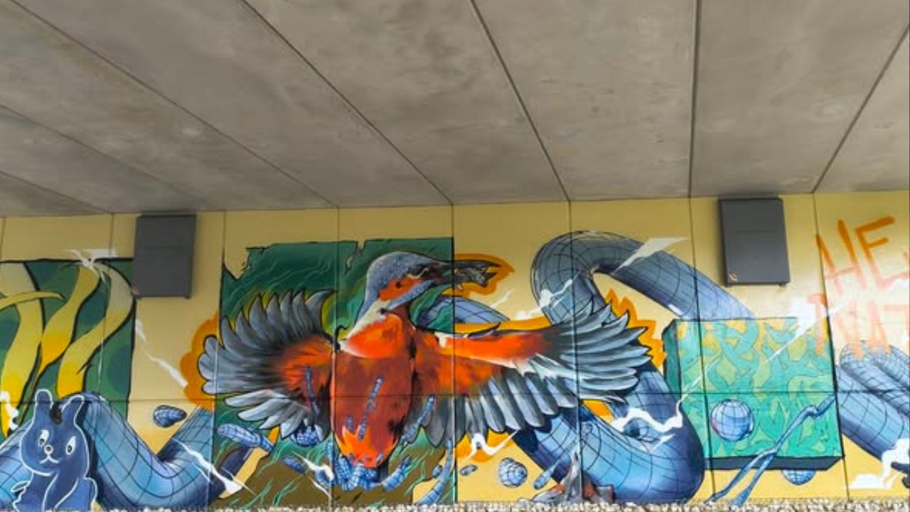 Jongeren leveren inspiratie voor muurschildering in tunnel Cadier en Keer
