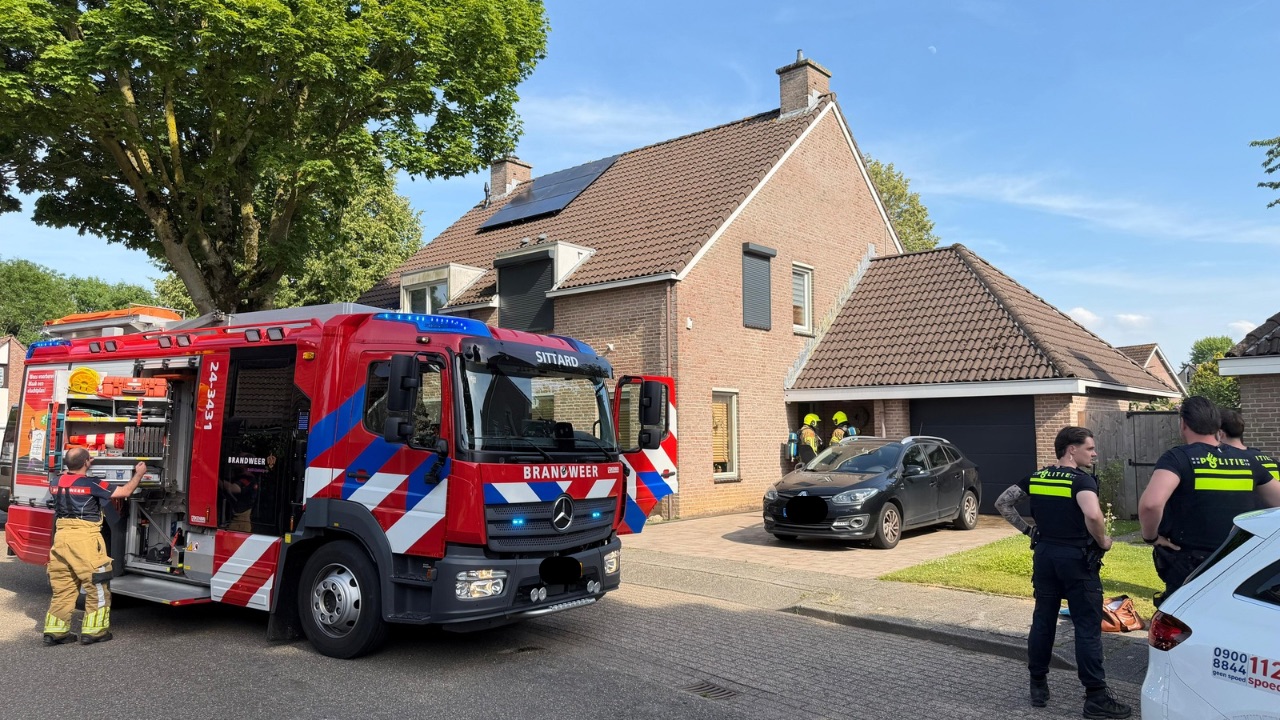 Brand in woning aan Gangeltstraat in Sittard